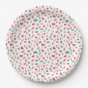 Assiettes En Carton Barres - Couleurs 01