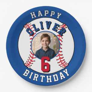 Assiettes En Carton Baseball Ball Kids Photo Anniversaire