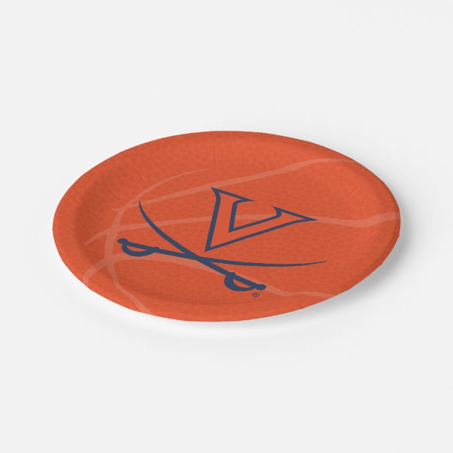 Assiettes En Carton Basket-ball des Cavaliers de la Virginie (Angle)