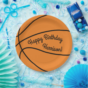 Assiettes En Carton Basketball Sports Anniversaire