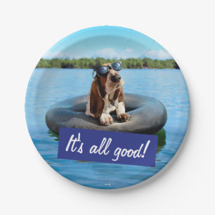 Assiettes En Carton Basset Hound dans les lunettes de soleil