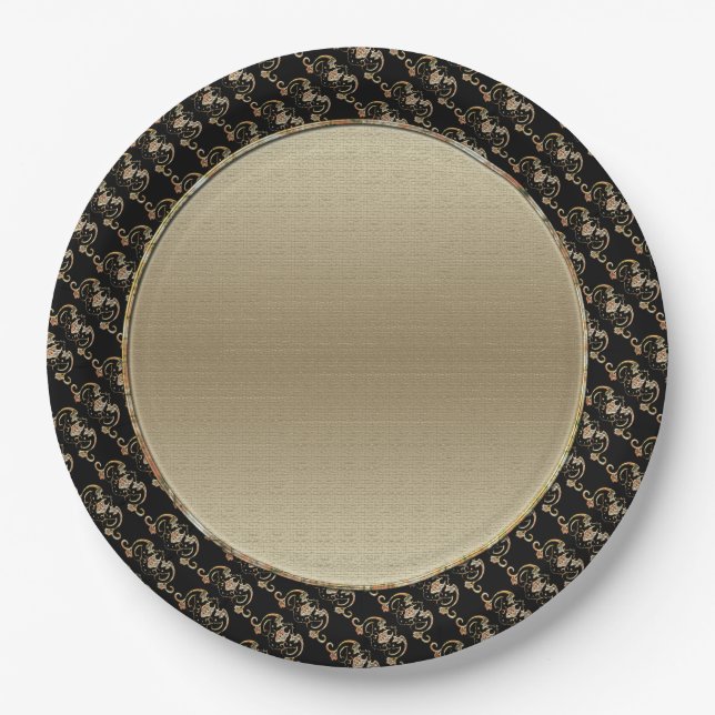 Assiettes En Carton Bat Chinese Symbol Paper Plates (Devant)