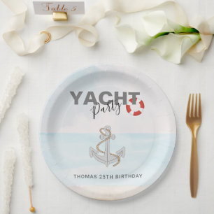 Assiettes En Carton Bateau bateau bateau bateau croisière fête d'anniv