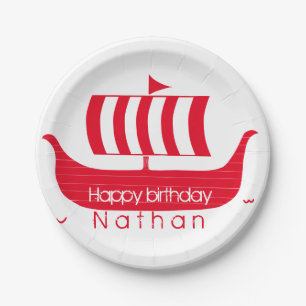 Assiettes En Carton Bateau vif/bateau à longue coque avec couleur pers