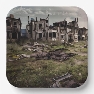 Assiettes En Carton Bâtiments abandonnés   Destruction post-apocalypse