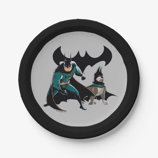 Assiettes En Carton Batman & Ace (Devant)