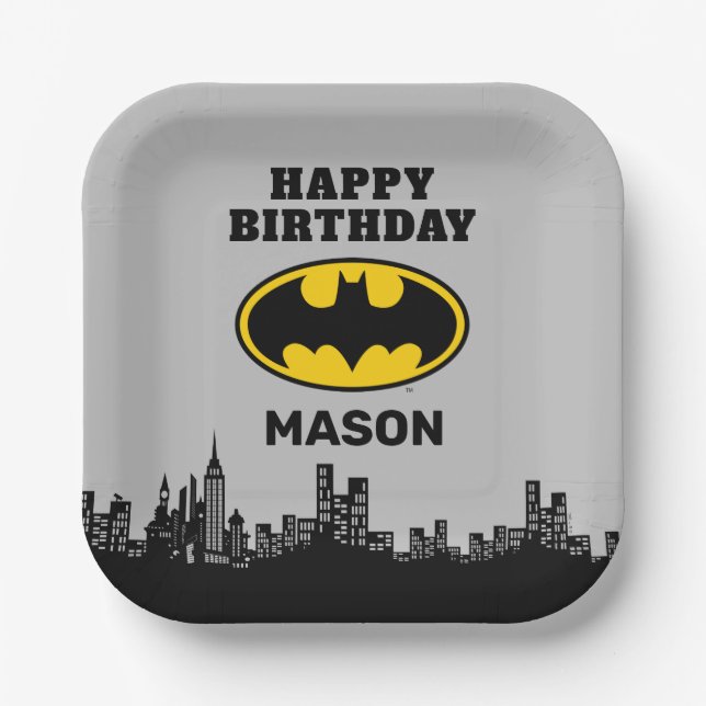 Assiettes En Carton Batman - Gotham City | Anniversaire (Recto)