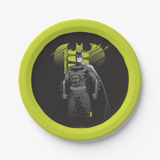Assiettes En Carton Batman Power Up Caractère Art (Devant)