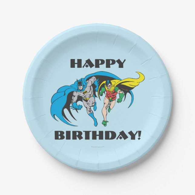 Assiettes En Carton Batman & Robin (Devant)