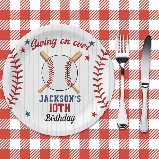 Assiettes En Carton "Batter Up – Baseball Theme Party for Boys (Créateur téléchargé)
