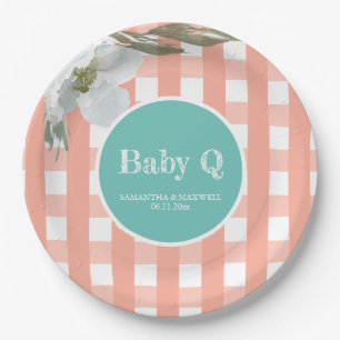 Assiettes En Carton BBQ Baby shower Aquarelle Plaque papier