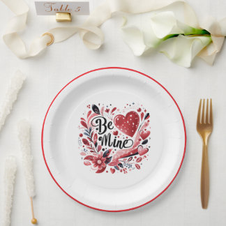 Assiettes En Carton Be Mine Paper Plate
