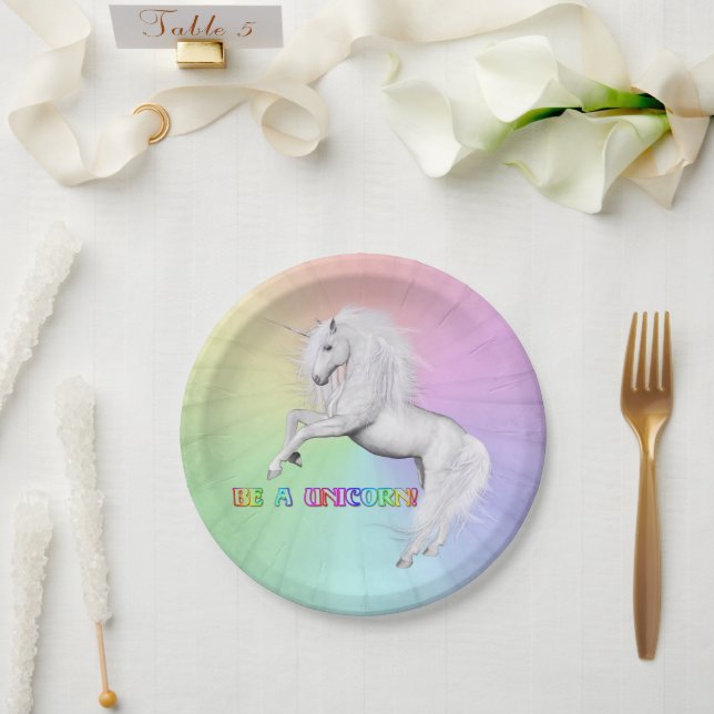 Assiettes En Carton BE Unicorn (Mariage)