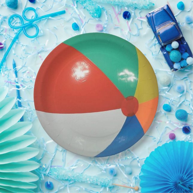 Assiettes En Carton Beach Ball (Fête)