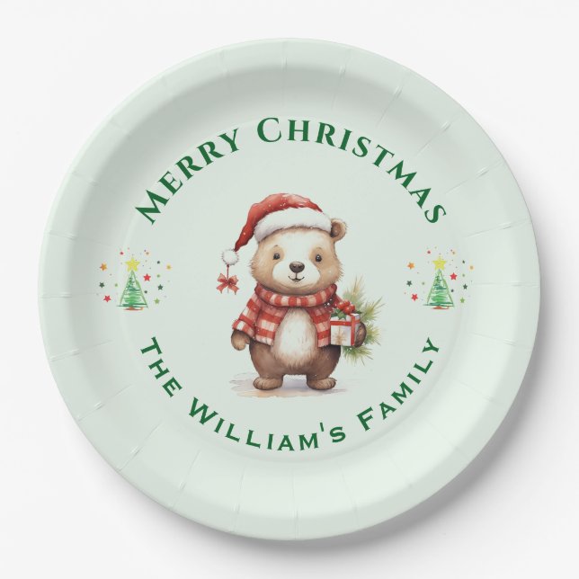 Assiettes En Carton Bear (Devant)