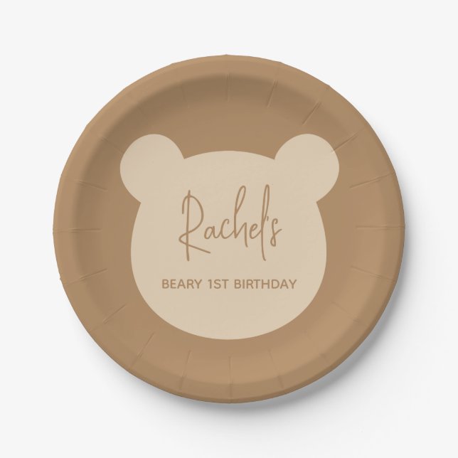 Assiettes En Carton Béary 1er anniversaire (Devant)