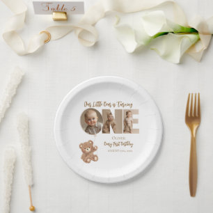 Assiettes En Carton Beary Premier anniversaire Petit ours Photo