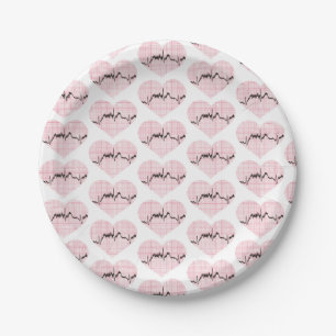 Assiettes En Carton Beat du coeur VII