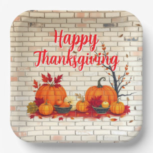 Assiettes En Carton Beau Bon thanksgiving moderne automne