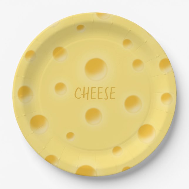 Assiettes En Carton Beau Fromage suisse fantaisie Personnalisable (Devant)