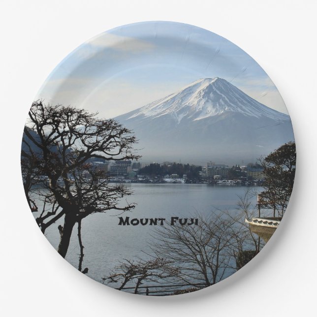 Assiettes En Carton Beau Mont Fuji, Japon (Devant)