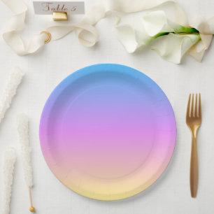 Assiettes En Carton beautifuel pastel dream colors gradient blur