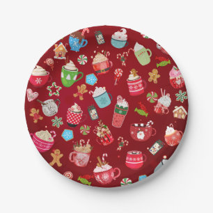 Assiettes En Carton Beaux et amusants "diners de Noël"