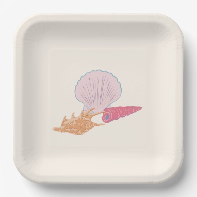 Assiettes En Carton Bébé à bord — baby shower à thème Océan (Recto)