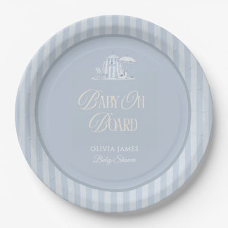 Assiettes En Carton Bébé à bord baby shower plage