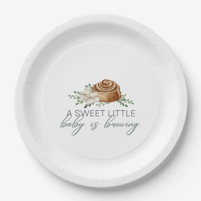 Assiettes En Carton Bébé brasse de la pâtisserie (Devant)