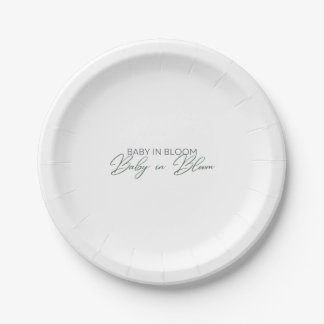 Assiettes En Carton Bébé en fleur - Le souffle du bébé