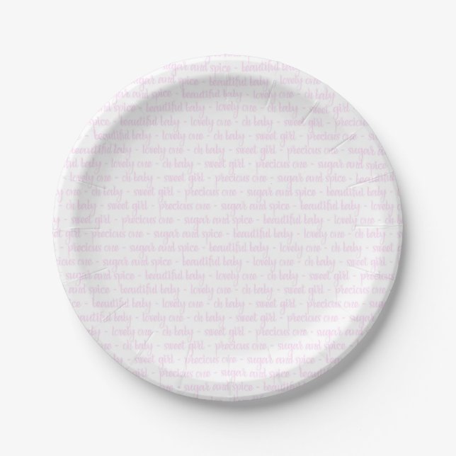 Assiettes En Carton Bébé fille (Devant)