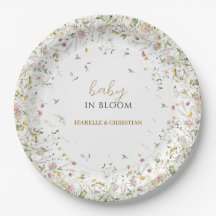 Bébé fleur sauvage en fleur Plaque en papier
