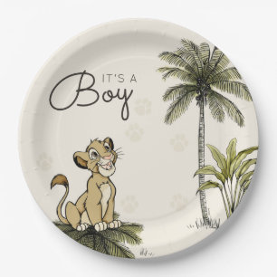 Assiettes En Carton Bébé garçon Lion King Baby shower