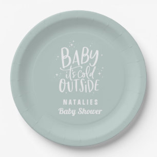 Assiettes En Carton Bébé il fait froid à l'extérieur de la fête d