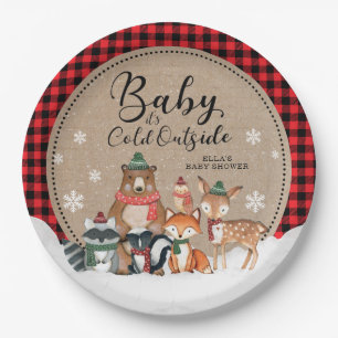 Assiettes En Carton Bébé Il fait froid à l'extérieur du Baby showe