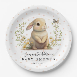 Assiettes En Carton Bébé mignon avec Baby shower papillon
