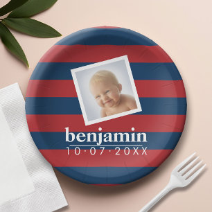 Assiettes En Carton Bébé photo et anniversaire mignon garçon Motif ray