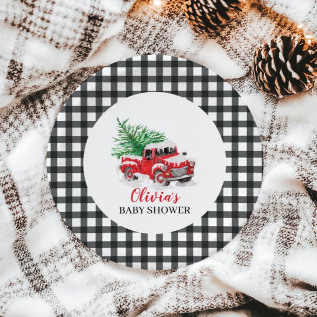 Assiettes En Carton Bébé son froid à l'extérieur Baby shower de camion (Créateur téléchargé)