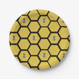 Assiettes En Carton Bee Beehive Yellow Paper Plate