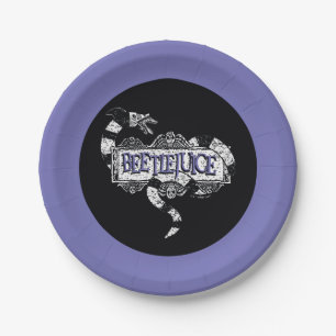 Assiettes En Carton Beetlejus   Vapeur de sable enroulé sur le logo Be