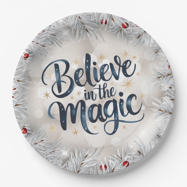 Assiettes En Carton Believe in the Magic (Devant)
