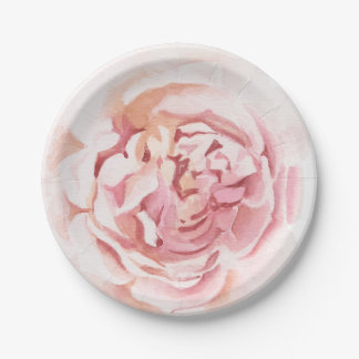 Assiettes En Carton Belle impression Peony peint à la main