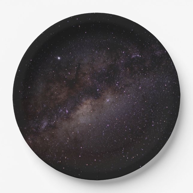 Assiettes En Carton Belle Stars Nightsky Fiançailles de photographie (Devant)
