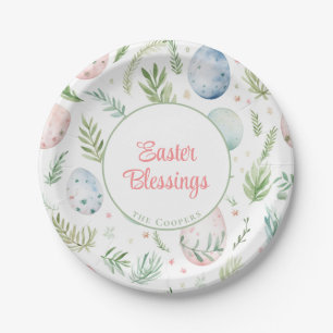 Assiettes En Carton Bénédiction de Pâques Nom personnalisé Botaniq