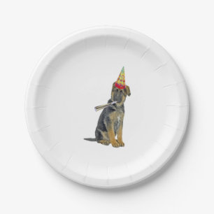 Assiettes En Carton berger allemand Anniversaire