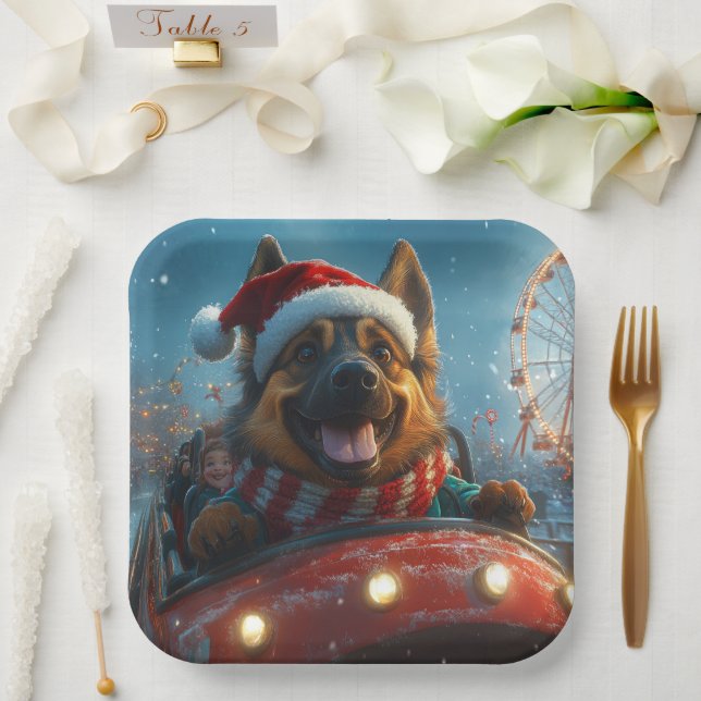 Assiettes En Carton Berger belge Roller Dessous de verre Noël (Mariage)