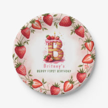 Berry 1er Anniversaire Plaque B Conception de gâte