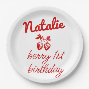 Assiettes En Carton Berry 1st Hand Drawberries Retro Anniversaire