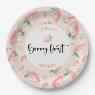 Assiettes En Carton Berry premier anniversaire de enfant de fraise